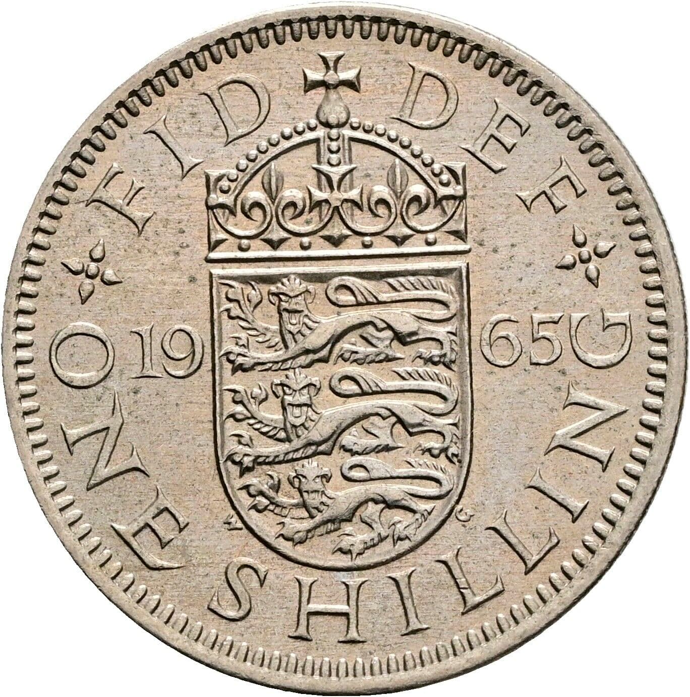 1 Shilling Elisabeth II. 1952-2022 1965 – Rückseite