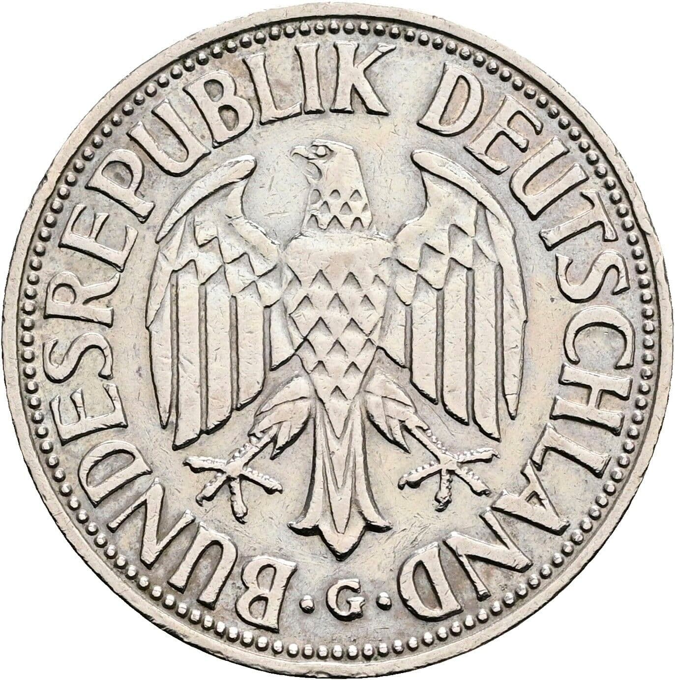 1 Deutsche Mark 1950 G – Rückseite