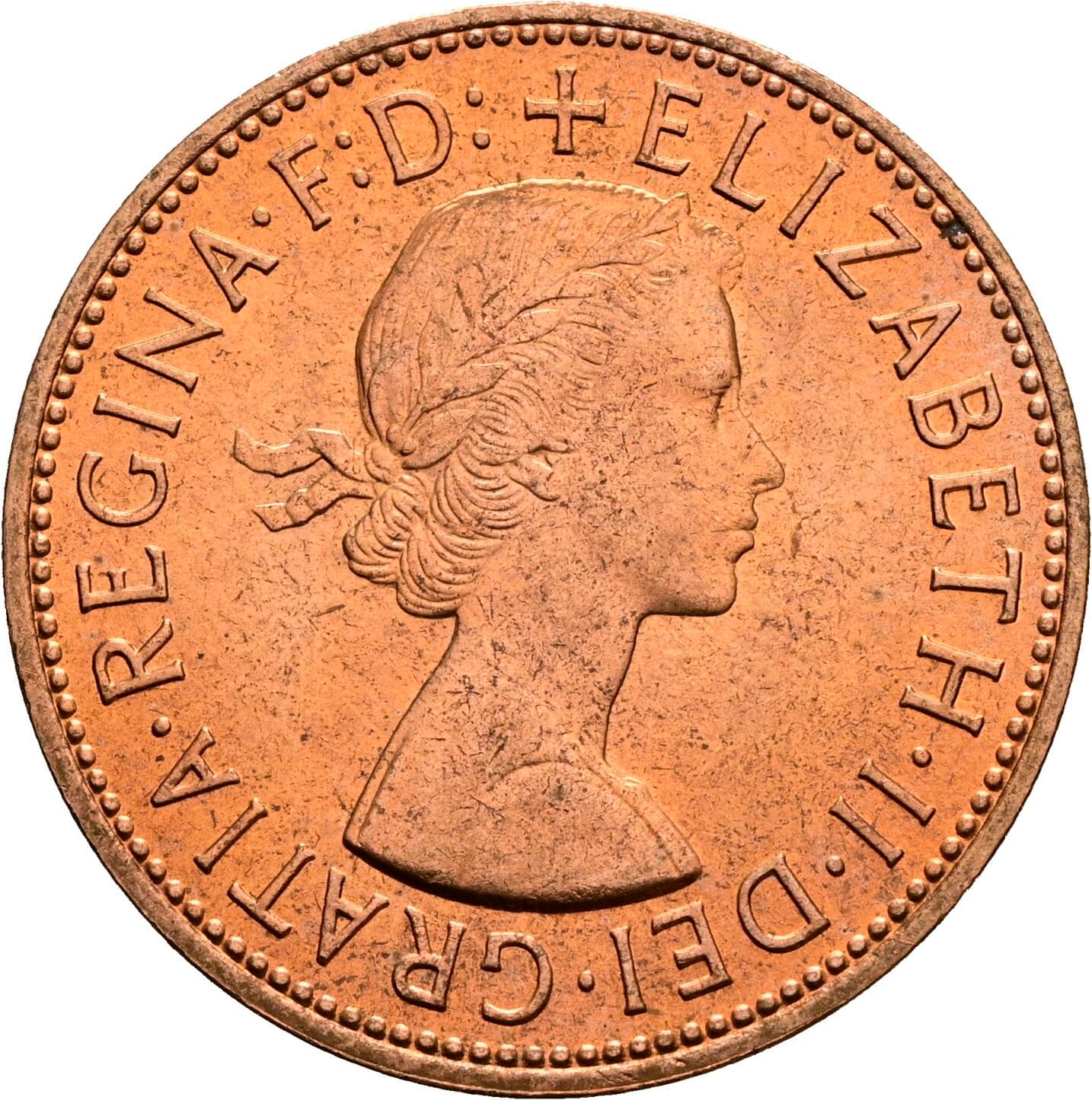 1 Penny Elisabeth II. 1952-2022 1967 – Vorderseite