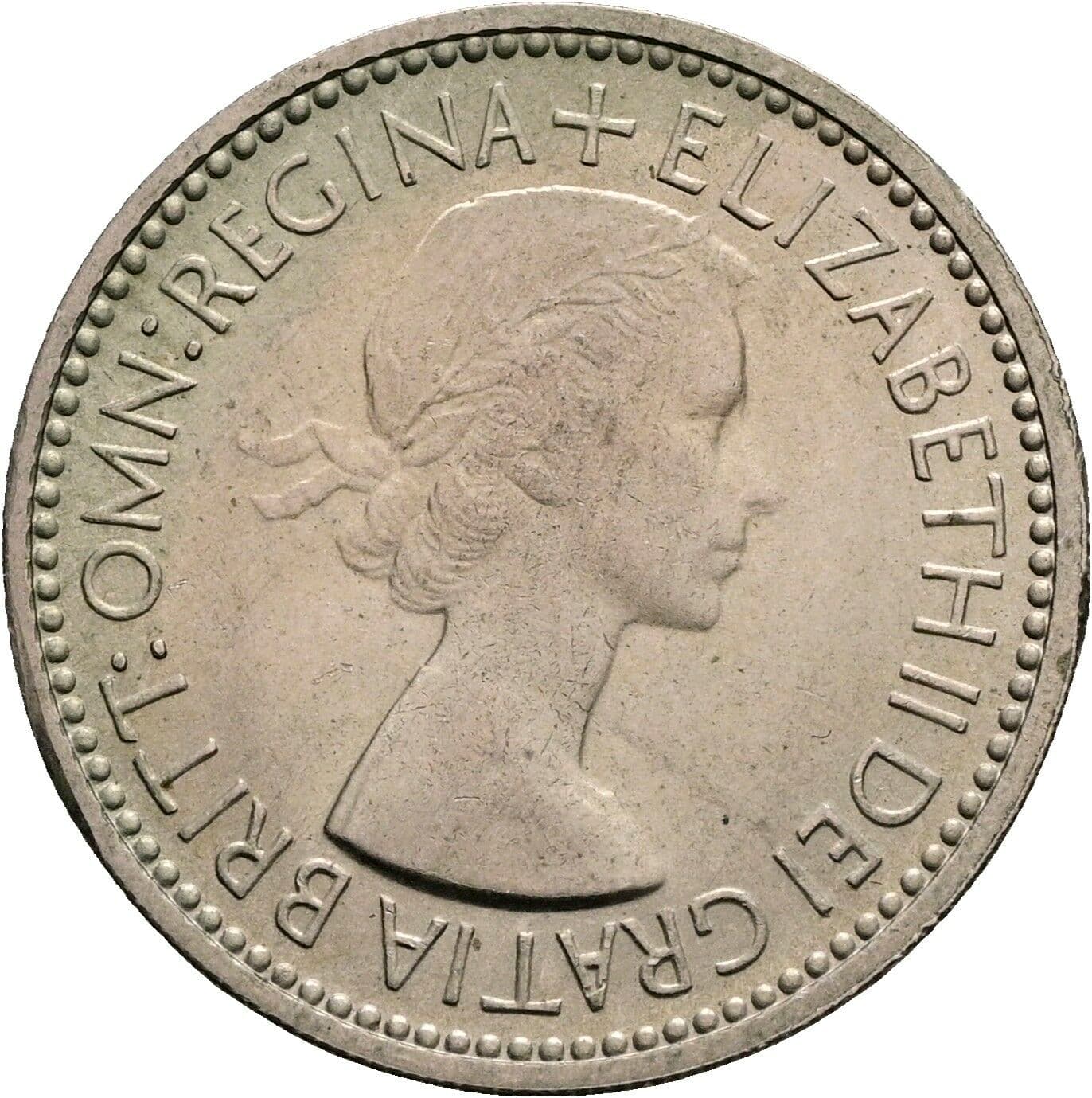 1 Shilling Elisabeth II. 1952-2022 1953 – Vorderseite