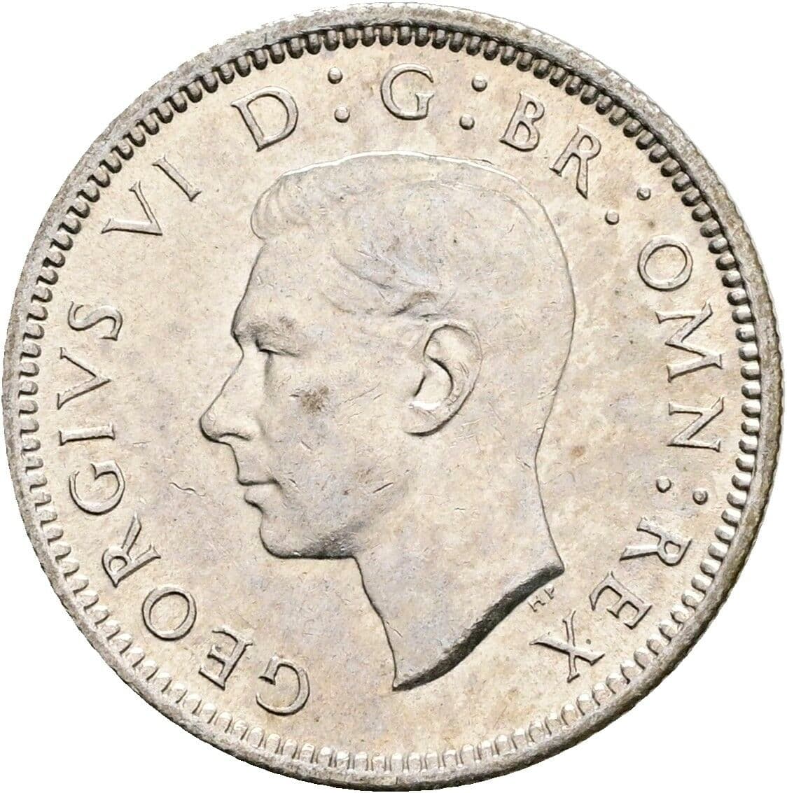 6 Pence Georg VI. (1936-1952) 1943 – Vorderseite