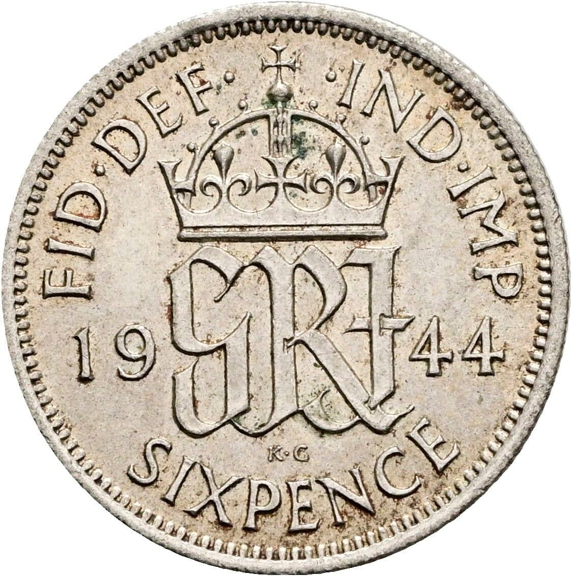 6 Pence Georg VI. (1936-1952) 1944 – Rückseite