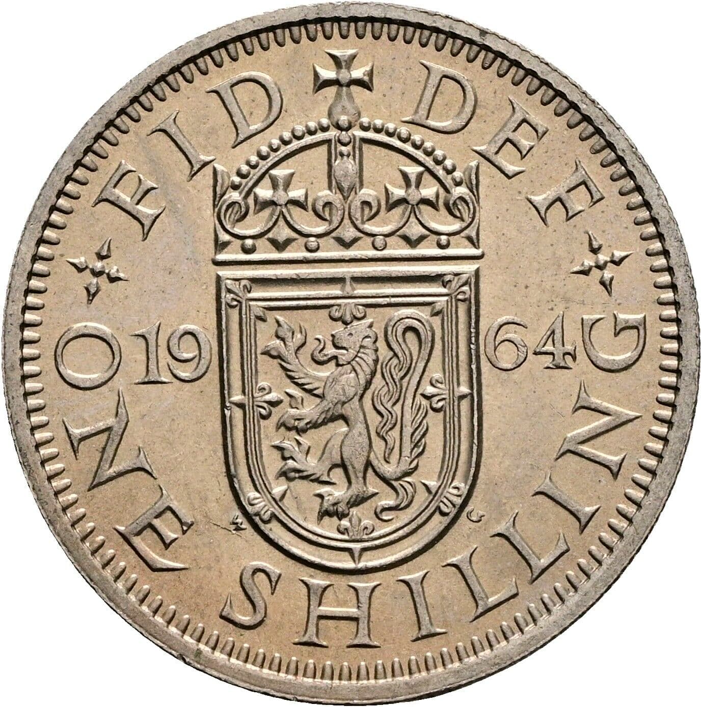 1 Shilling Elisabeth II. 1952-2022 1964 – Rückseite