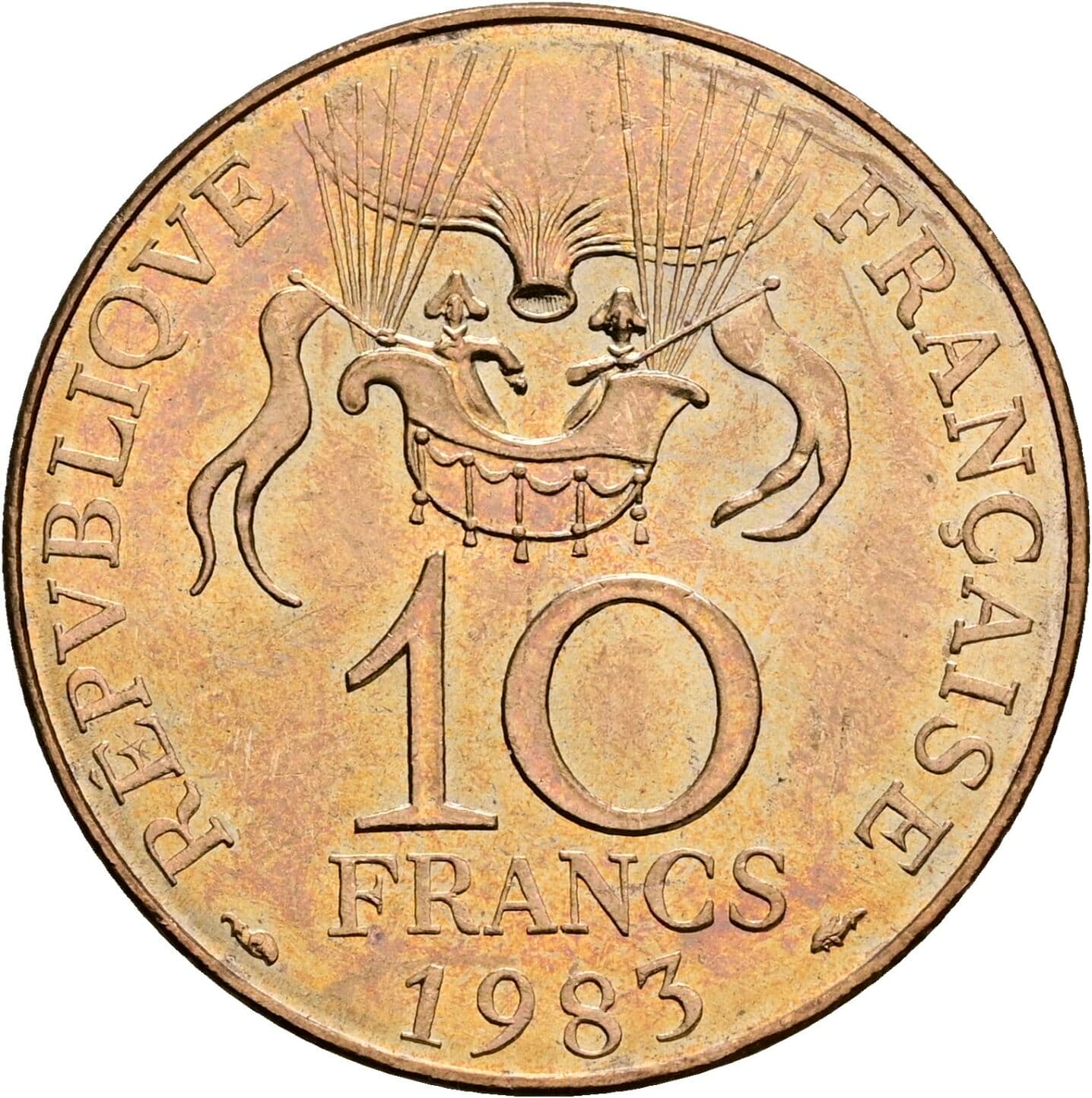 10 Francs 1983 – Rückseite