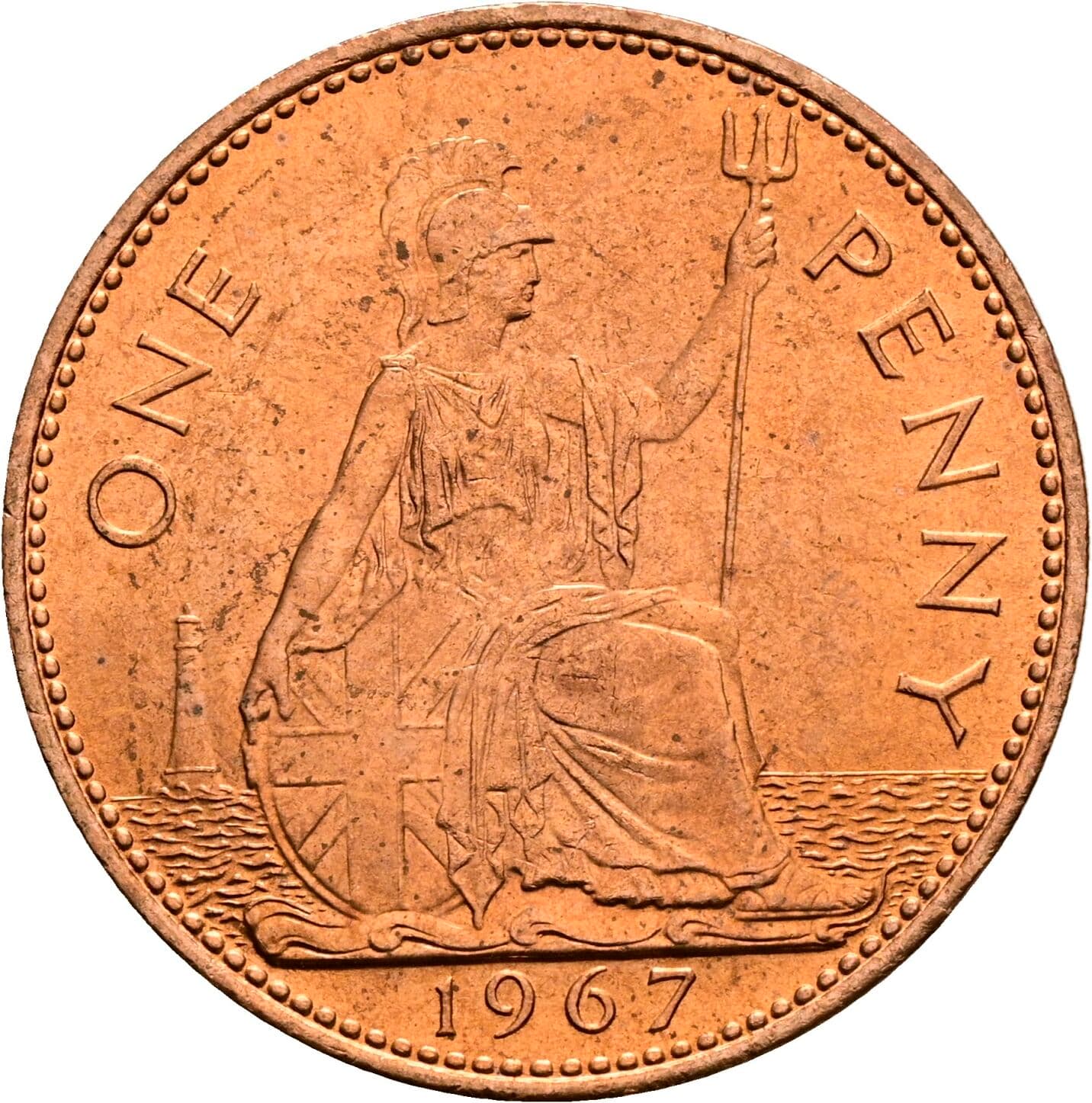 1 Penny Elisabeth II. 1952-2022 1967 – Rückseite