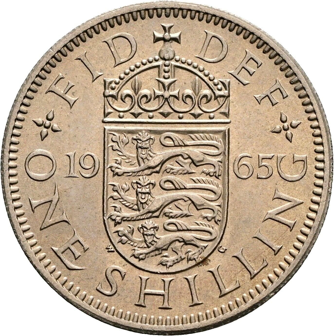 1 Shilling Elisabeth II. 1952-2022 1965 – Rückseite