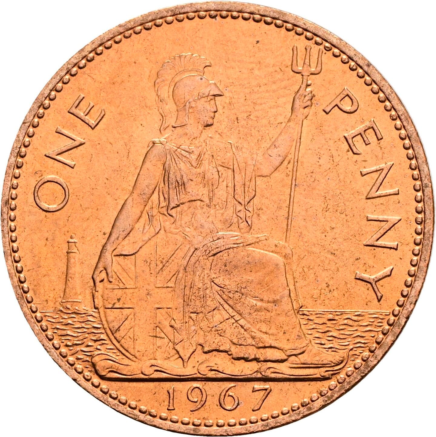 1 Penny Elisabeth II. 1952-2022 1967 – Rückseite