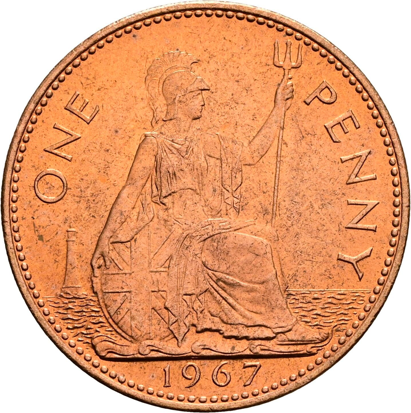 1 Penny Elisabeth II. 1952-2022 1967 – Rückseite