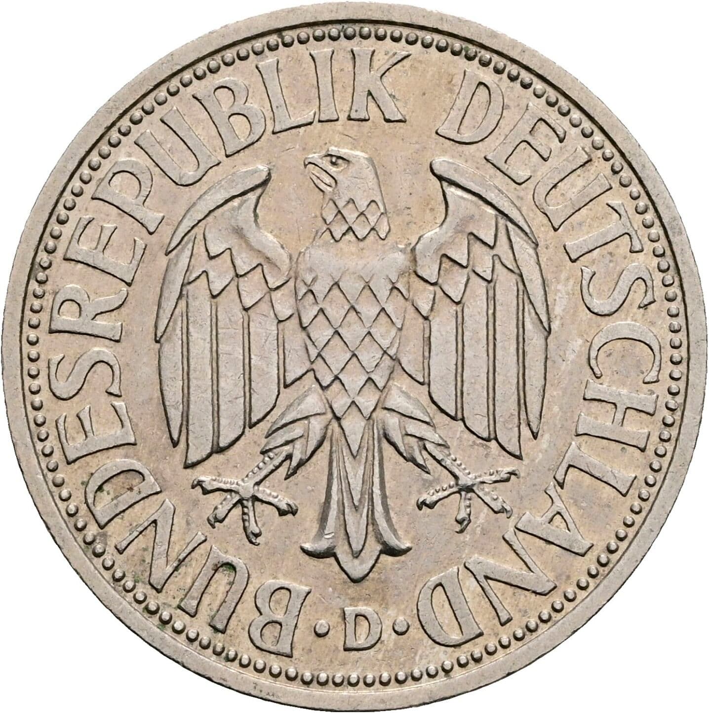2 Deutsche Mark 1951 D – Rückseite