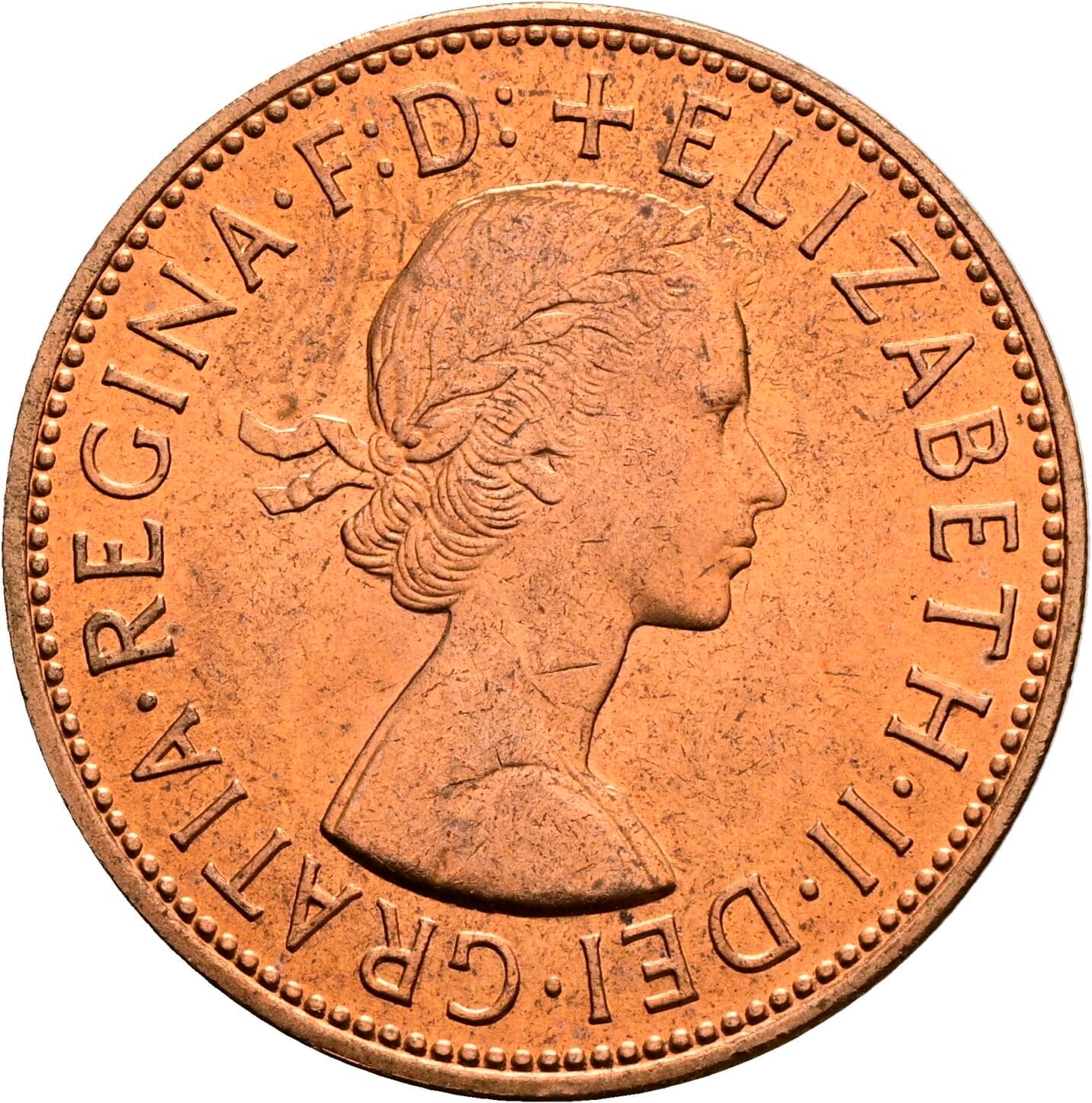 1 Penny Elisabeth II. 1952-2022 1967 – Vorderseite