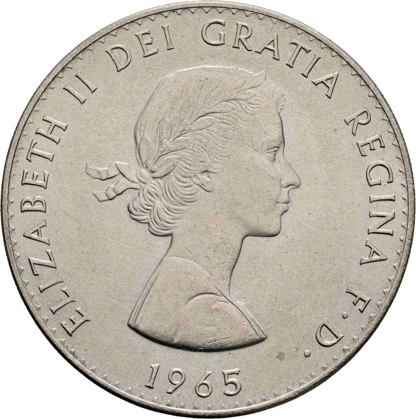 1 Crown Elisabeth II. 1952-2022 1965 – Rückseite