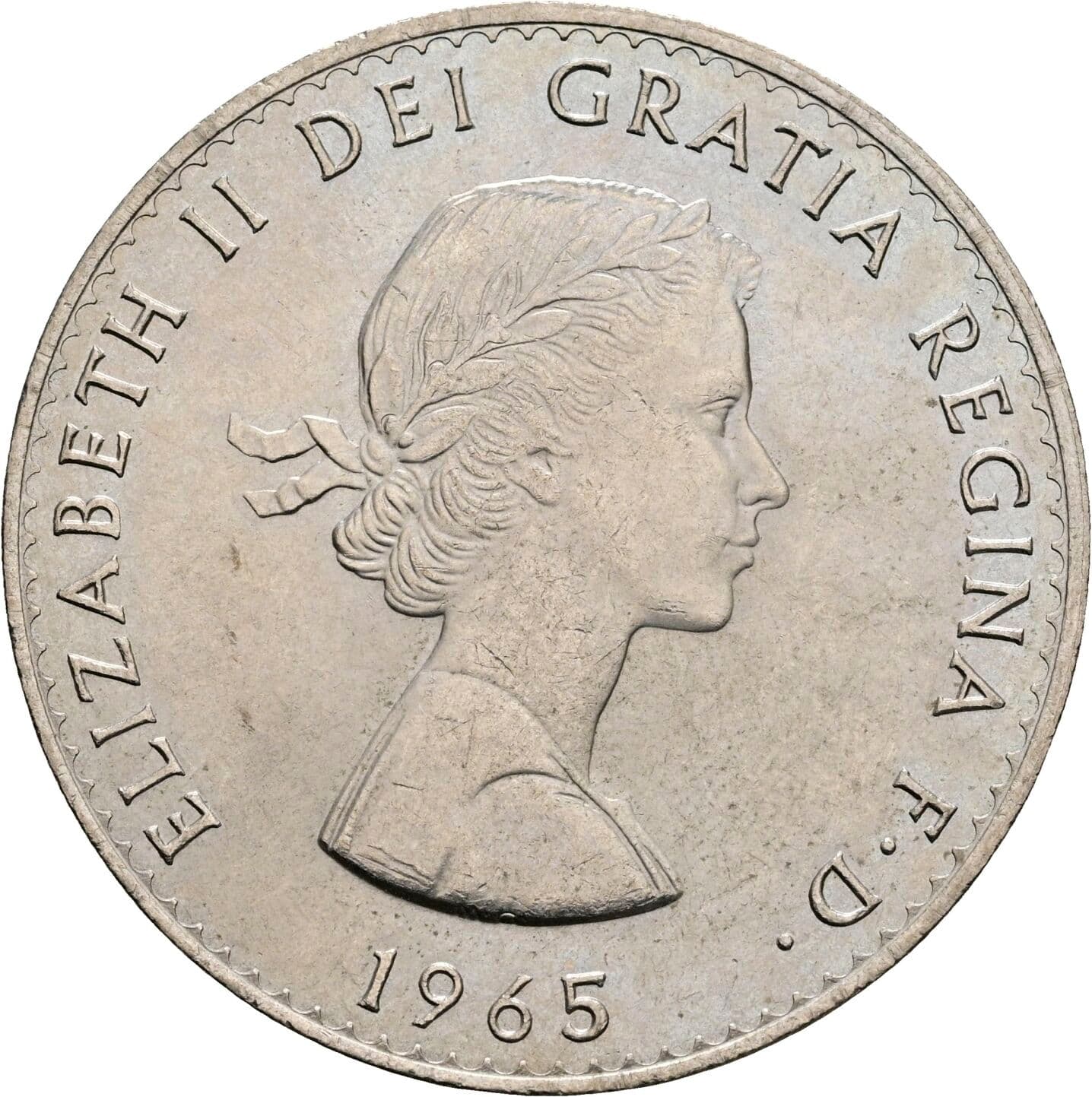 1 Crown Elisabeth II. 1952-2022 1965 – Rückseite
