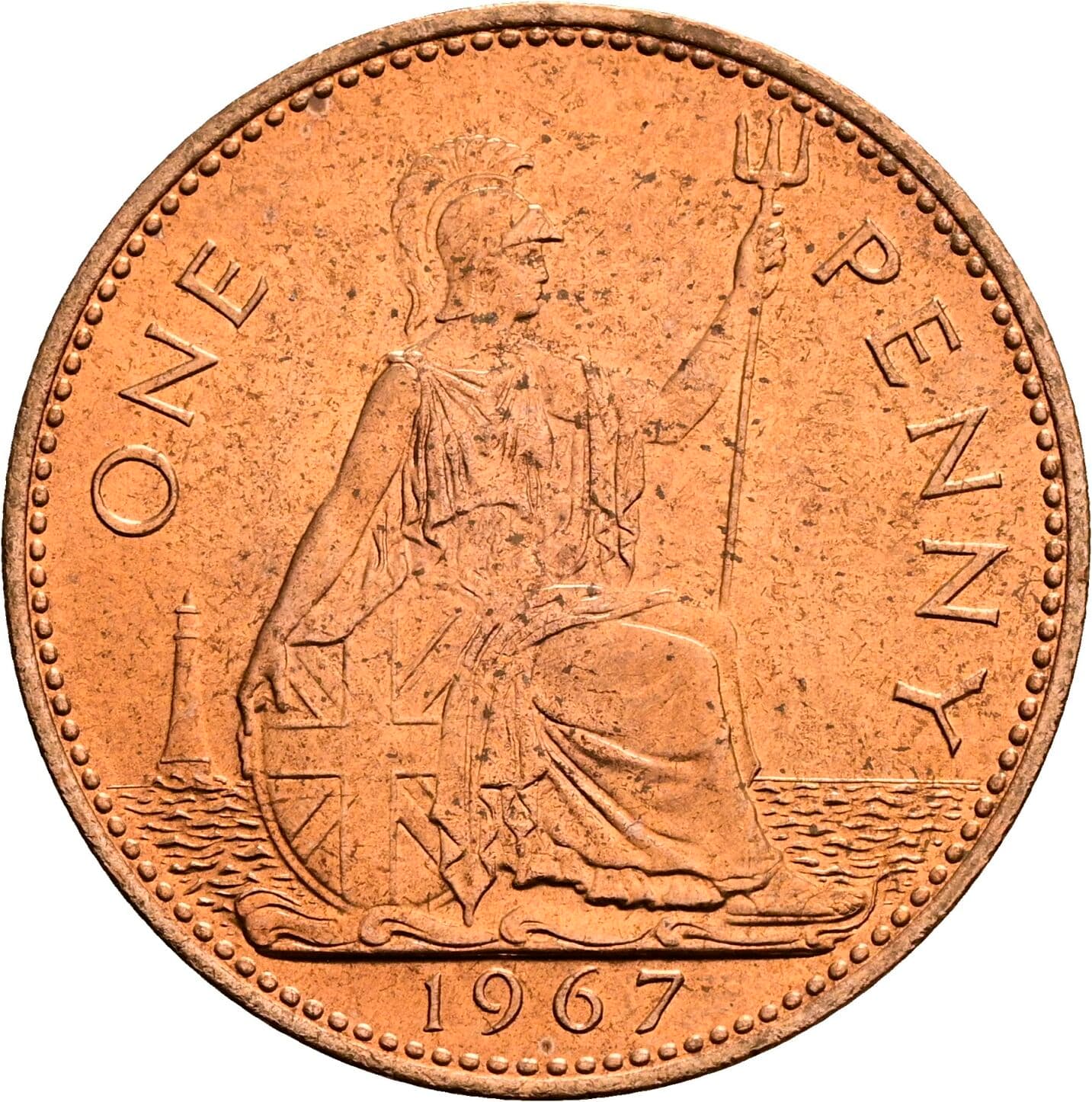 1 Penny Elisabeth II. 1952-2022 1967 – Rückseite