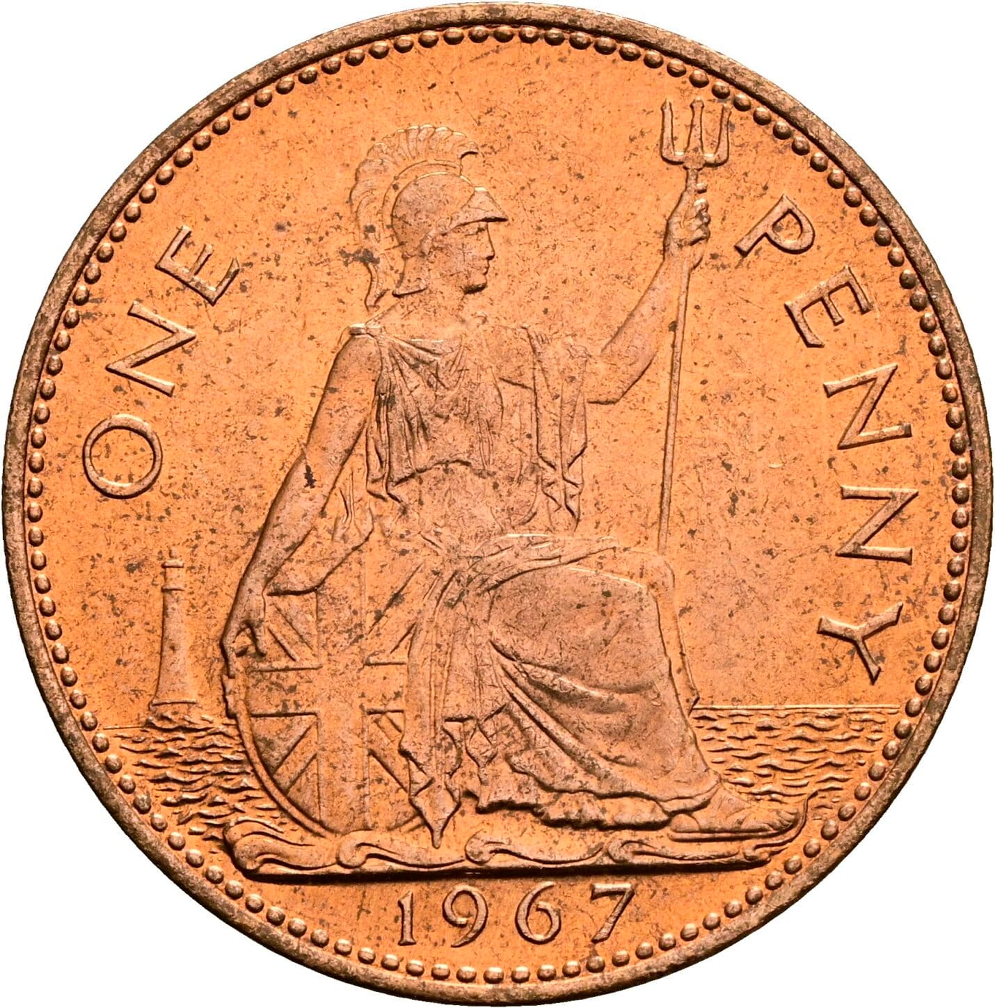 1 Penny Elisabeth II. 1952-2022 1967 – Rückseite