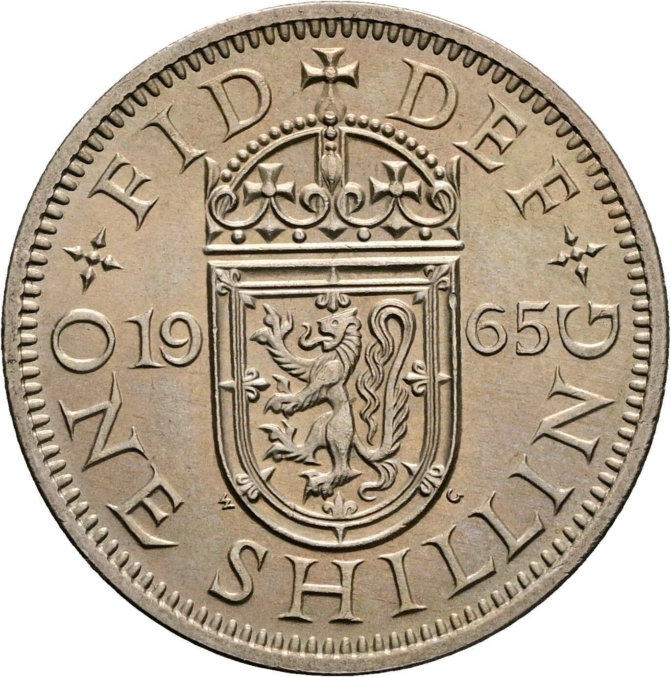 1 Shilling Elisabeth II. 1952-2022 1965 – Rückseite