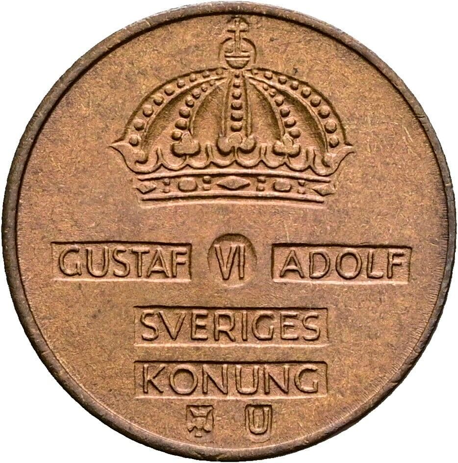 1 Öre Gustav VI. Adolf (1950-1973) 1969 – Rückseite