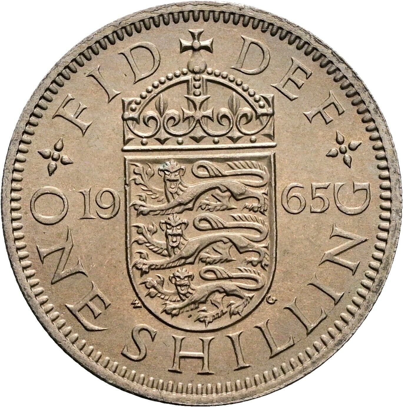 1 Shilling Elisabeth II. 1952-2022 1965 – Rückseite