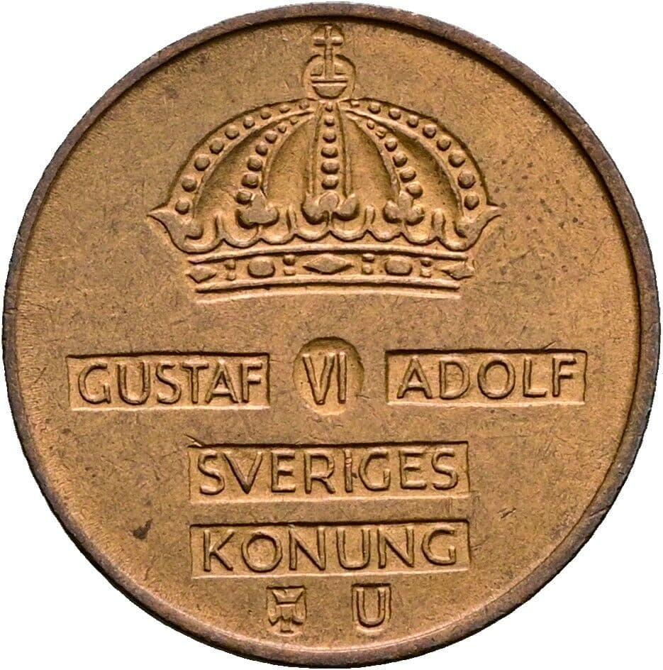 1 Öre Gustav VI. Adolf (1950-1973) 1968 – Rückseite