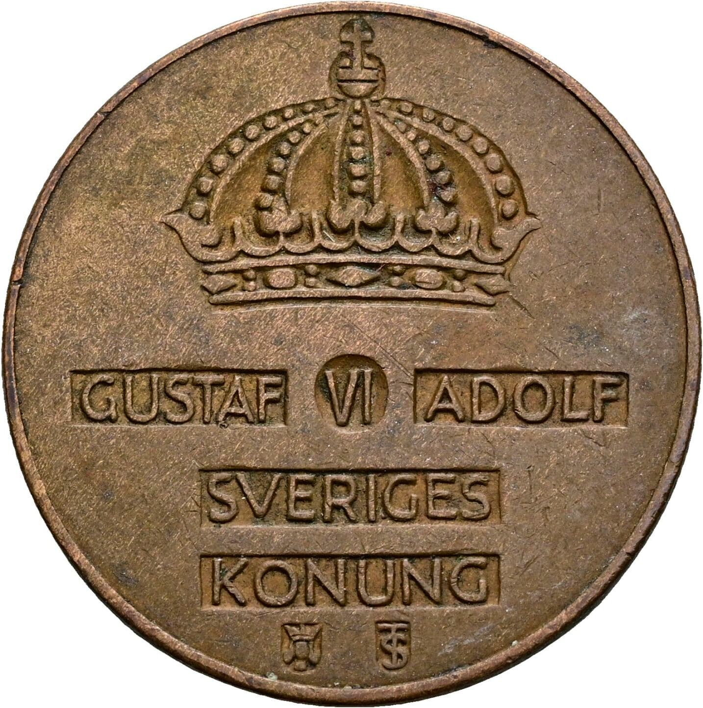 5 Öre Gustav VI. Adolf (1950-1973) 1953 – Rückseite