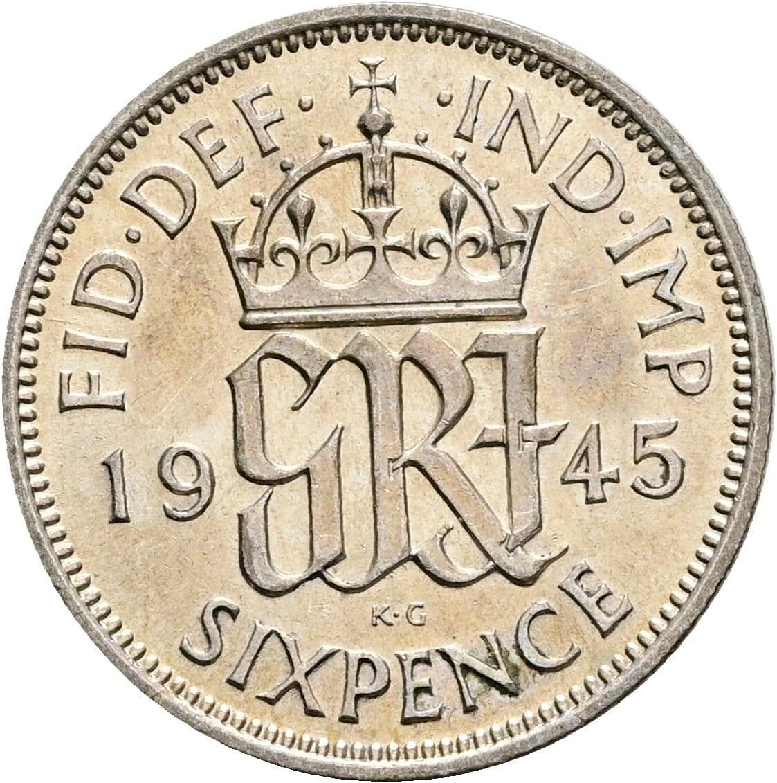 6 Pence Georg VI. (1936-1952) 1945 – Rückseite