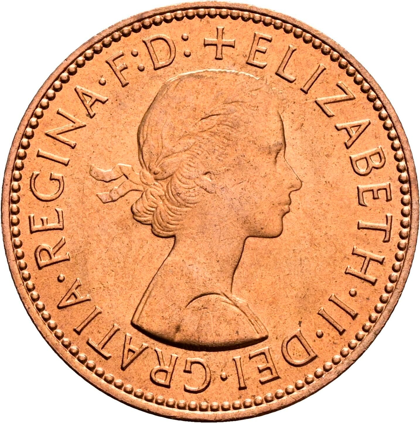 Half Penny Elisabeth II. 1952-2022 1967 – Vorderseite