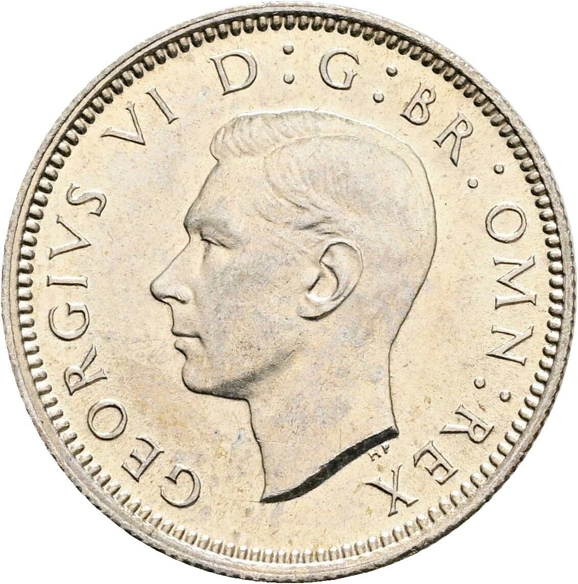 6 Pence George VI. 1936-1952 1943 – Vorderseite