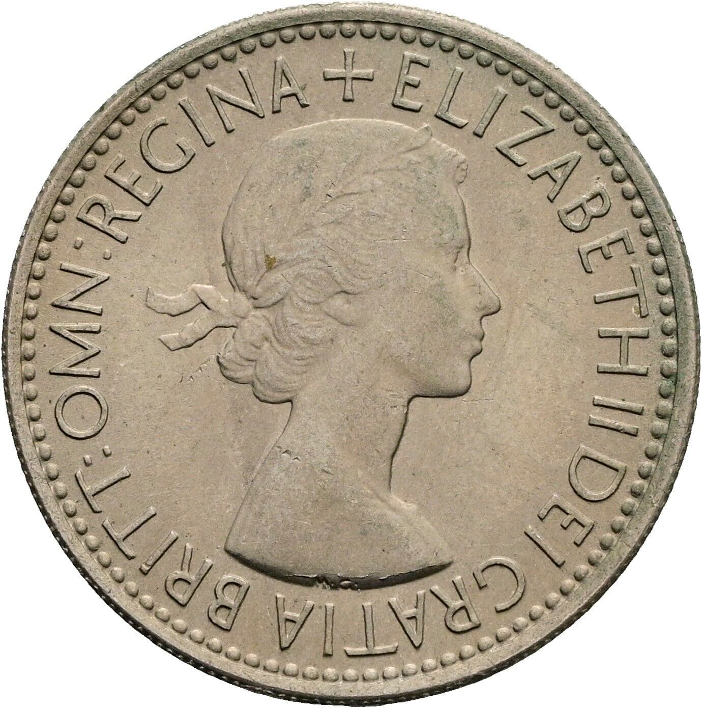 1 Shilling Elisabeth II. 1952-2022 1953 – Vorderseite