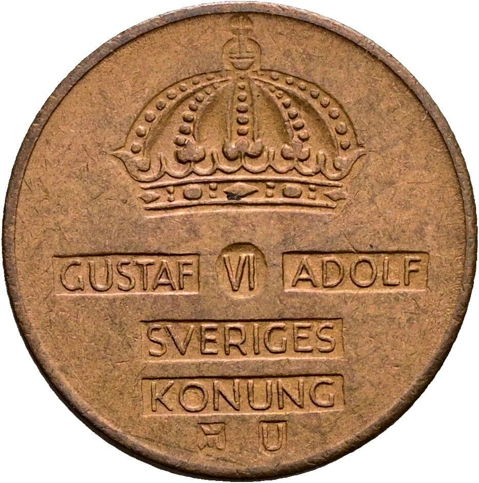 1 Öre Gustav VI. Adolf (1950-1973) 1966 – Rückseite