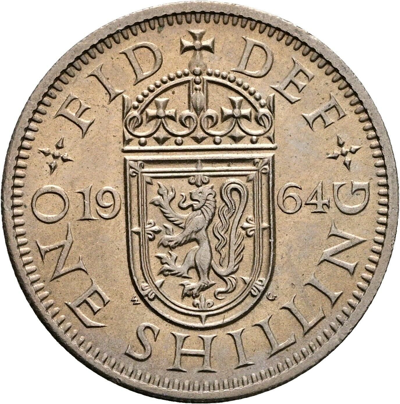1 Shilling Elisabeth II. 1952-2022 1964 – Rückseite