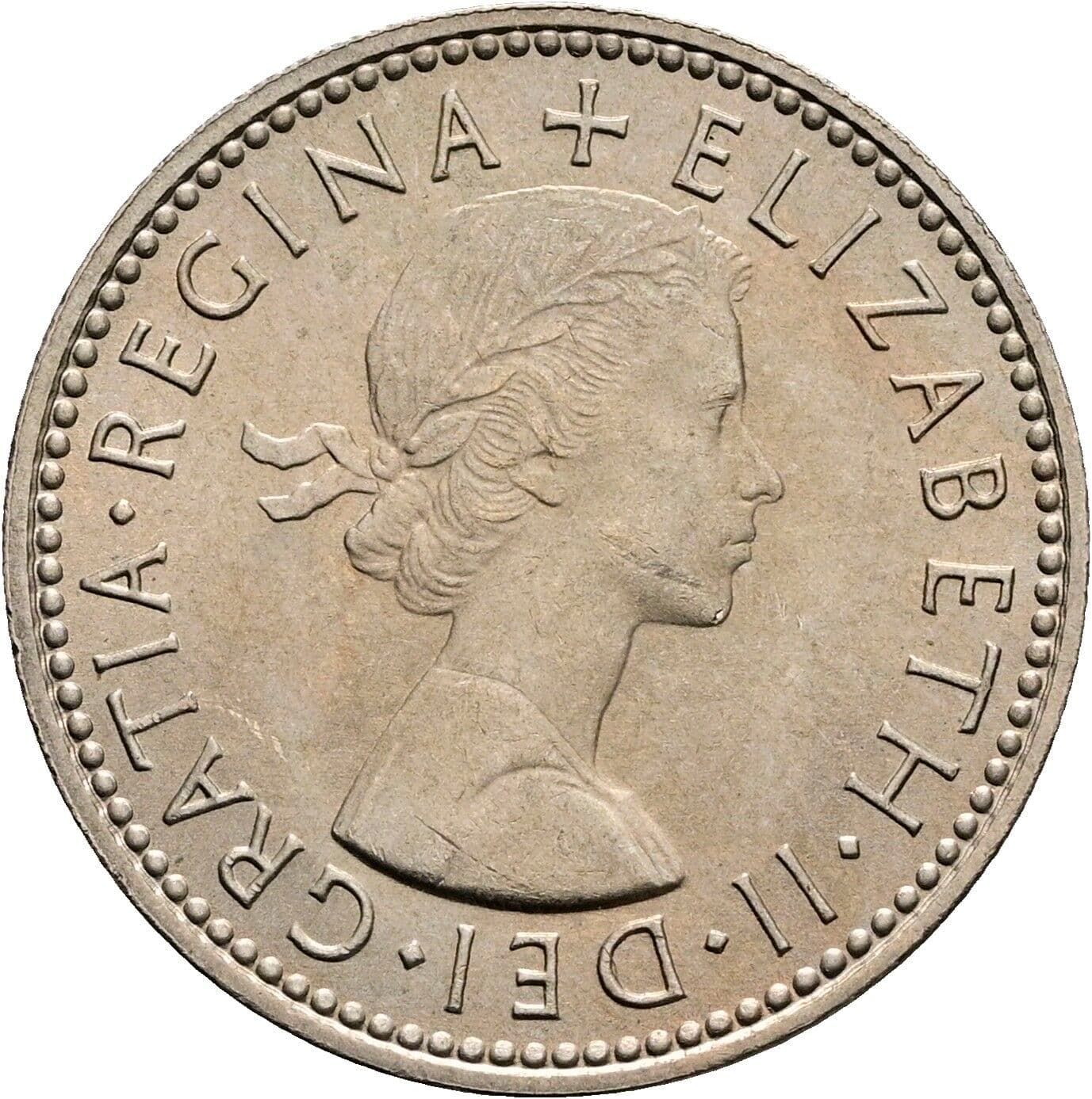 1 Shilling Elisabeth II. 1952-2022 1965 – Vorderseite