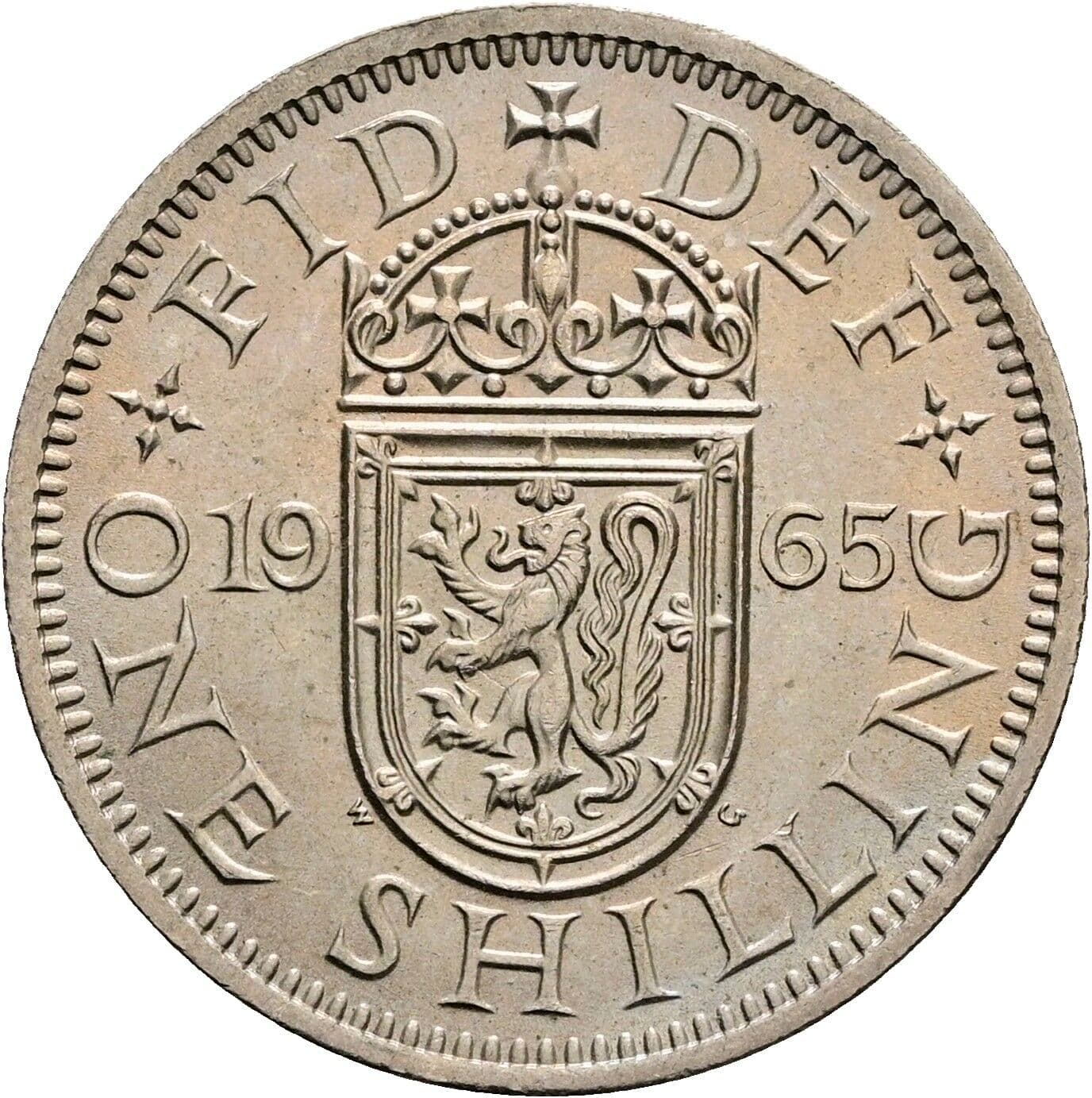 1 Shilling Elisabeth II. 1952-2022 1965 – Rückseite