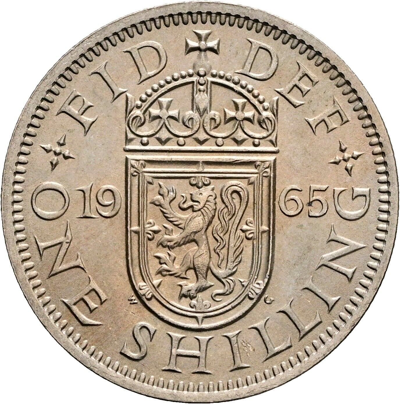 1 Shilling Elisabeth II. 1952-2022 1965 – Rückseite