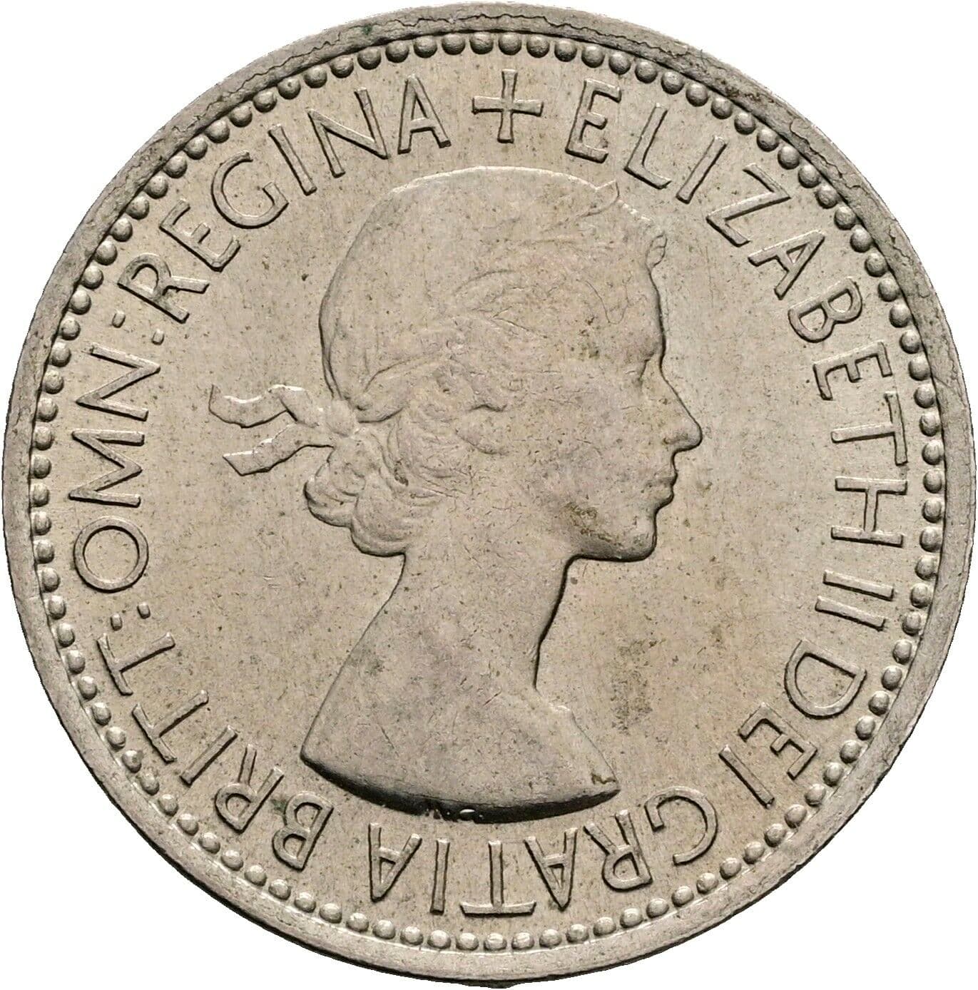 1 Shilling Elisabeth II. 1952-2022 1953 – Vorderseite