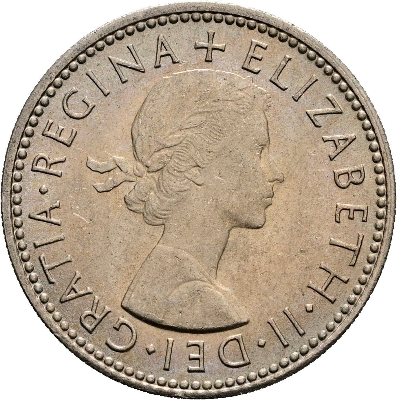 1 Shilling Elisabeth II. 1952-2022 1964 – Vorderseite