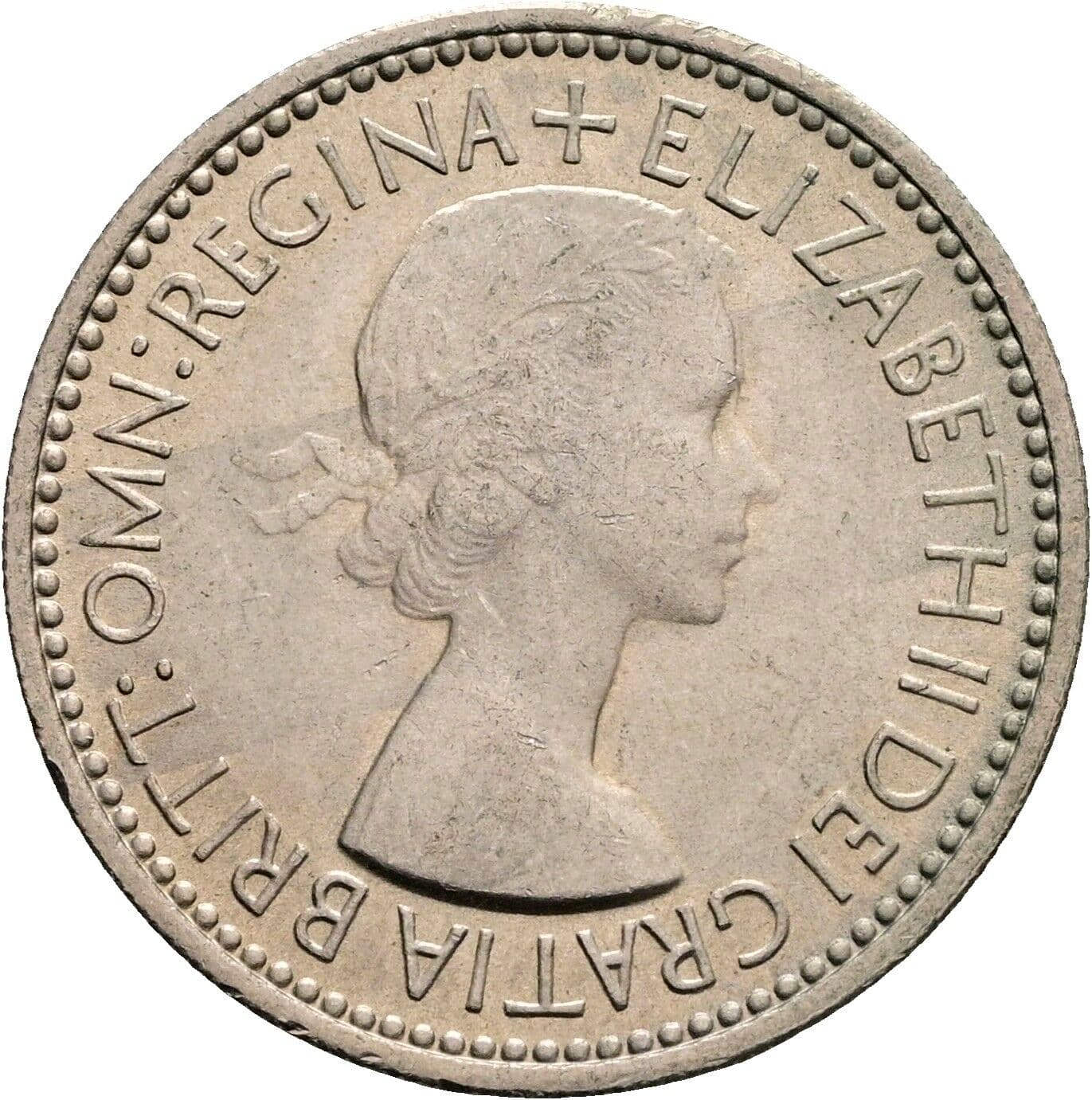 1 Shilling Elisabeth II. 1952-2022 1953 – Vorderseite