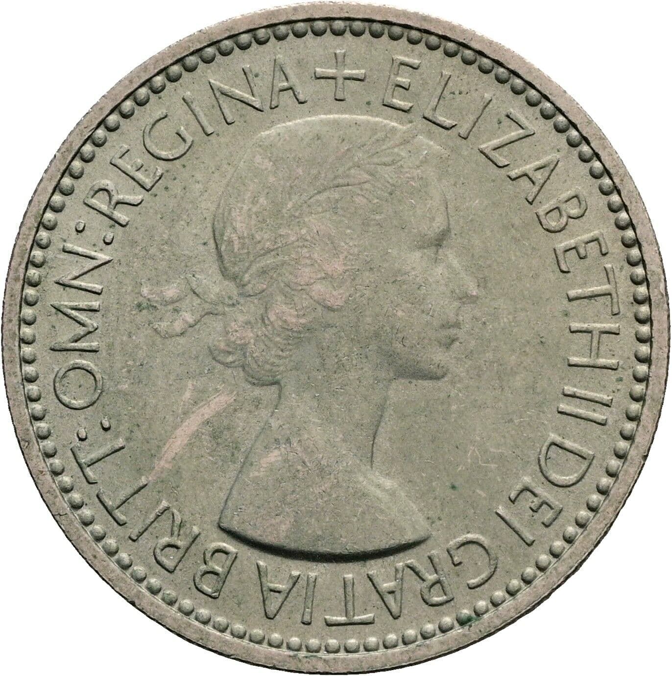 1 Shilling Elisabeth II. 1952-2022 1953 – Vorderseite