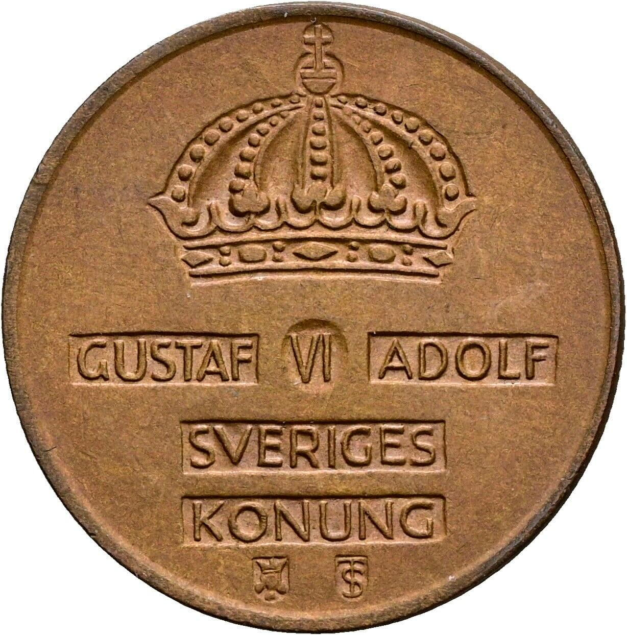 2 Öre Gustav VI. Adolf (1950-1973) 1960 – Rückseite