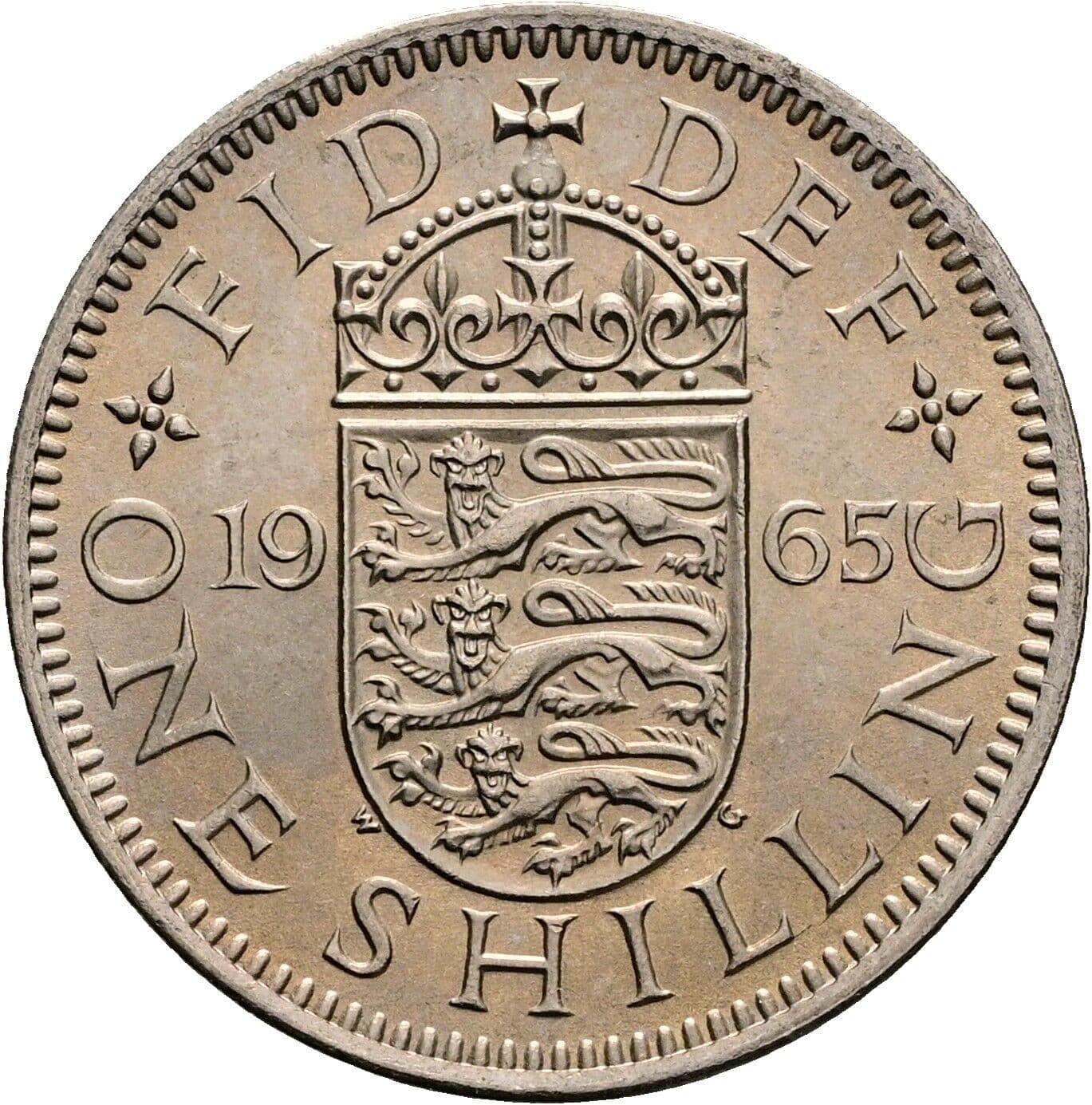 1 Shilling Elisabeth II. 1952-2022 1965 – Rückseite
