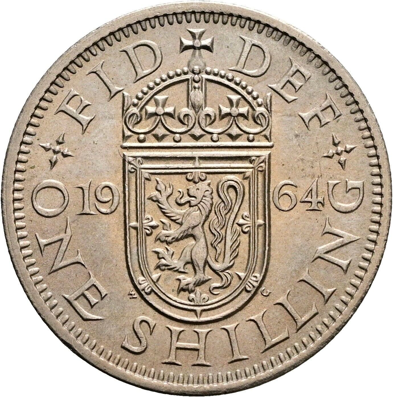 1 Shilling Elisabeth II. 1952-2022 1964 – Rückseite