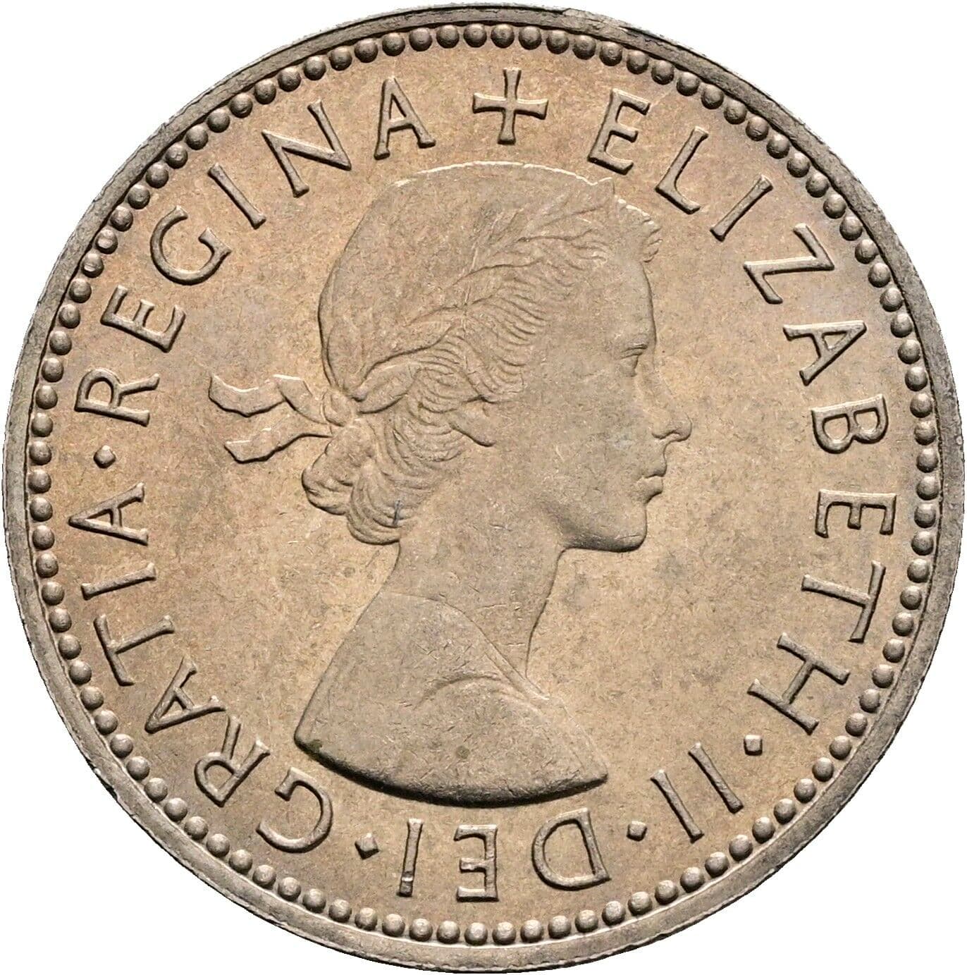 1 Shilling Elisabeth II. 1952-2022 1966 – Vorderseite
