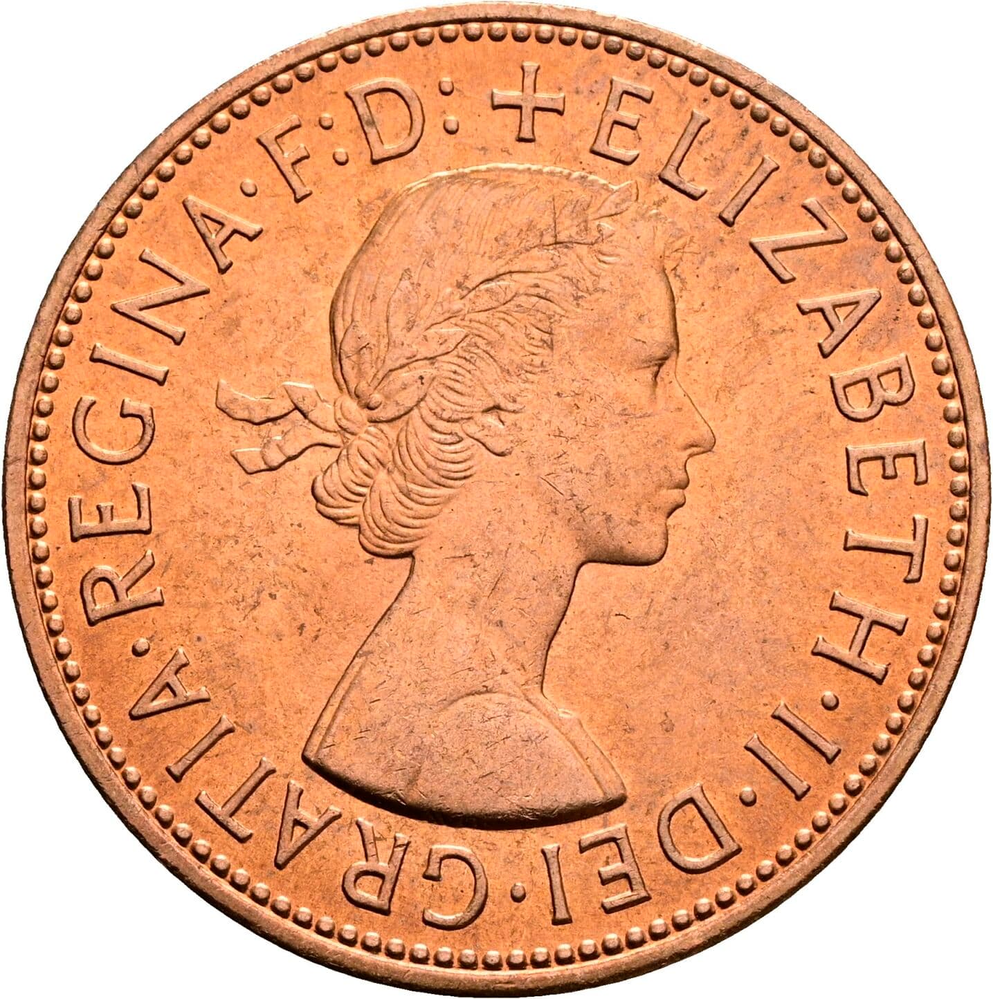1 Penny Elisabeth II. 1952-2022 1967 – Vorderseite