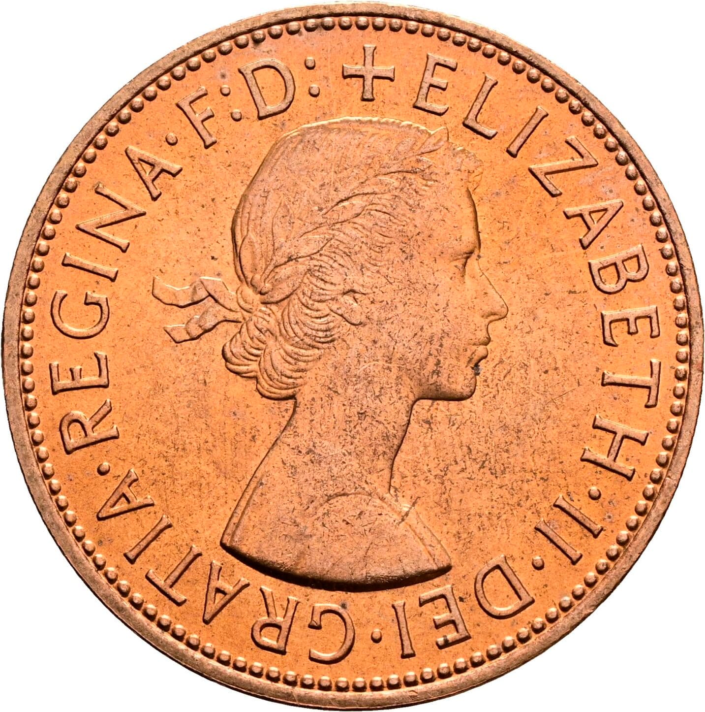 1 Penny Elisabeth II. 1952-2022 1967 – Vorderseite