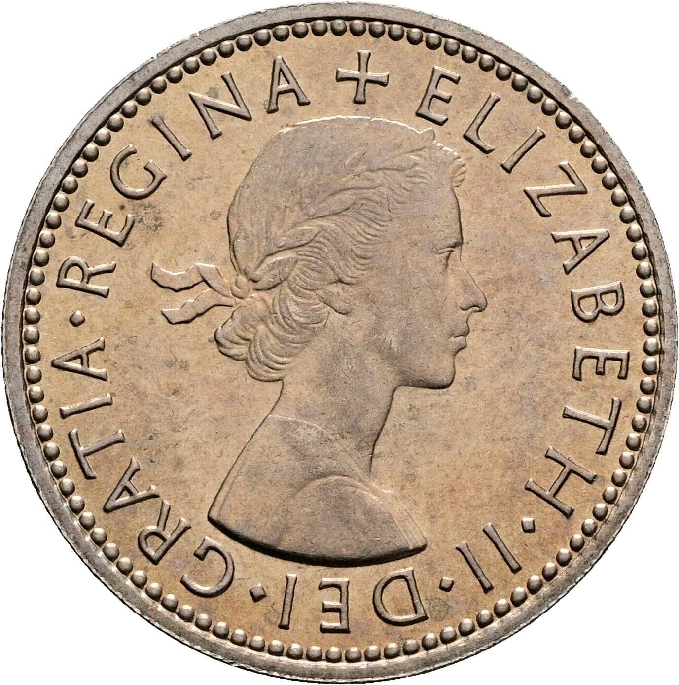 1 Shilling Elisabeth II. 1952-2022 1965 – Vorderseite
