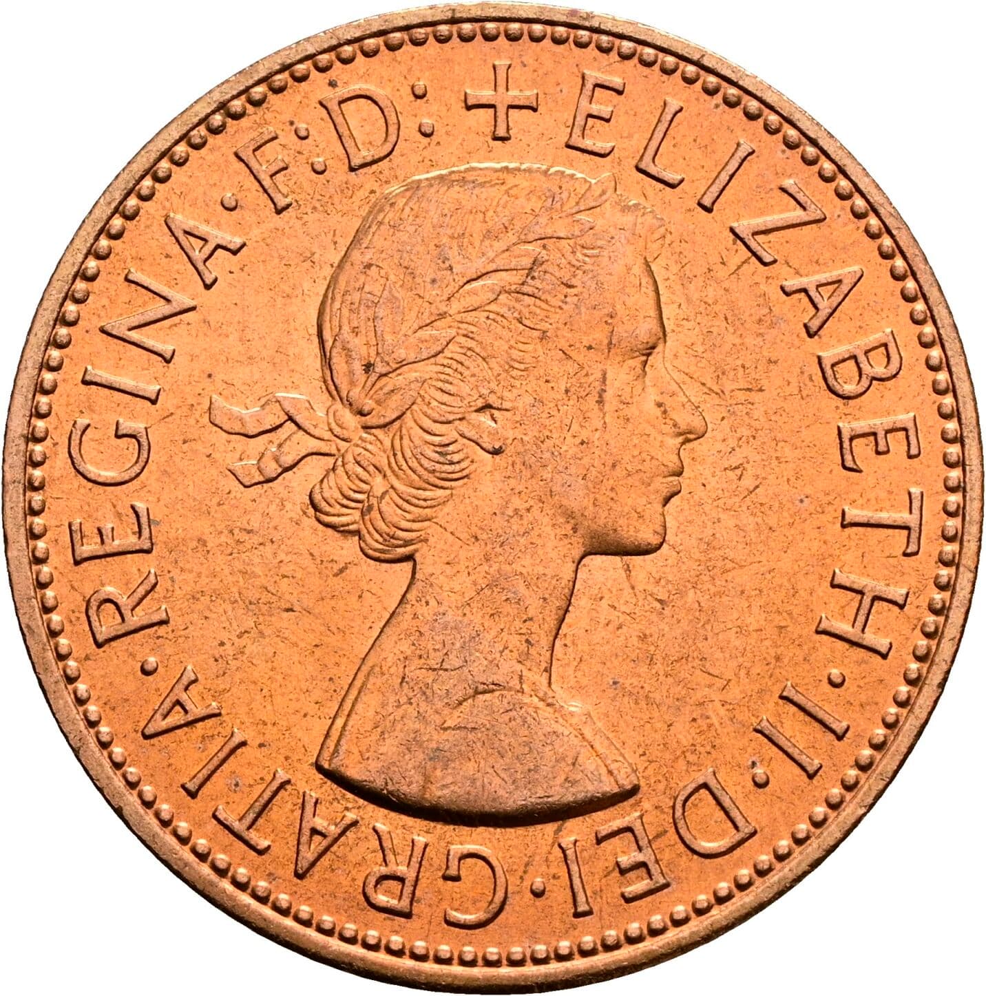 1 Penny Elisabeth II. 1952-2022 1967 – Vorderseite