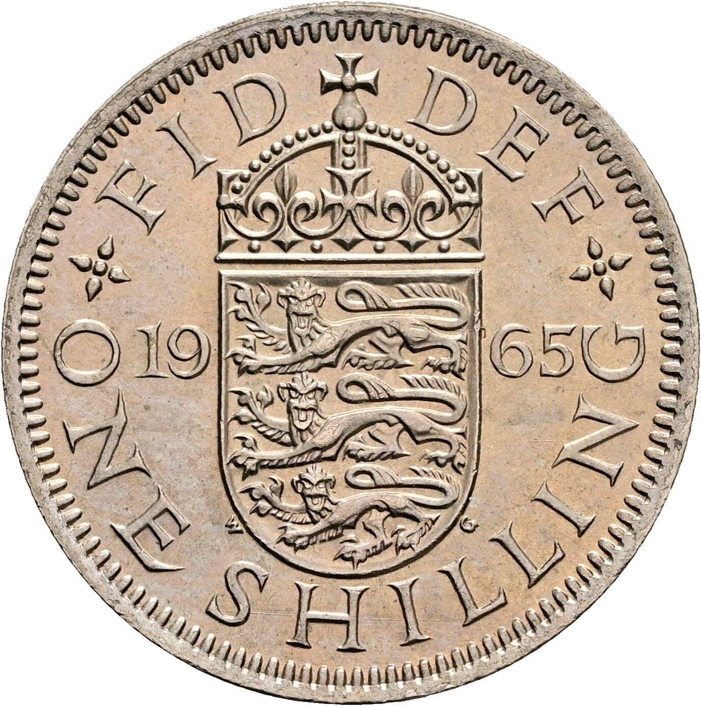 1 Shilling Elisabeth II. 1952-2022 1965 – Rückseite