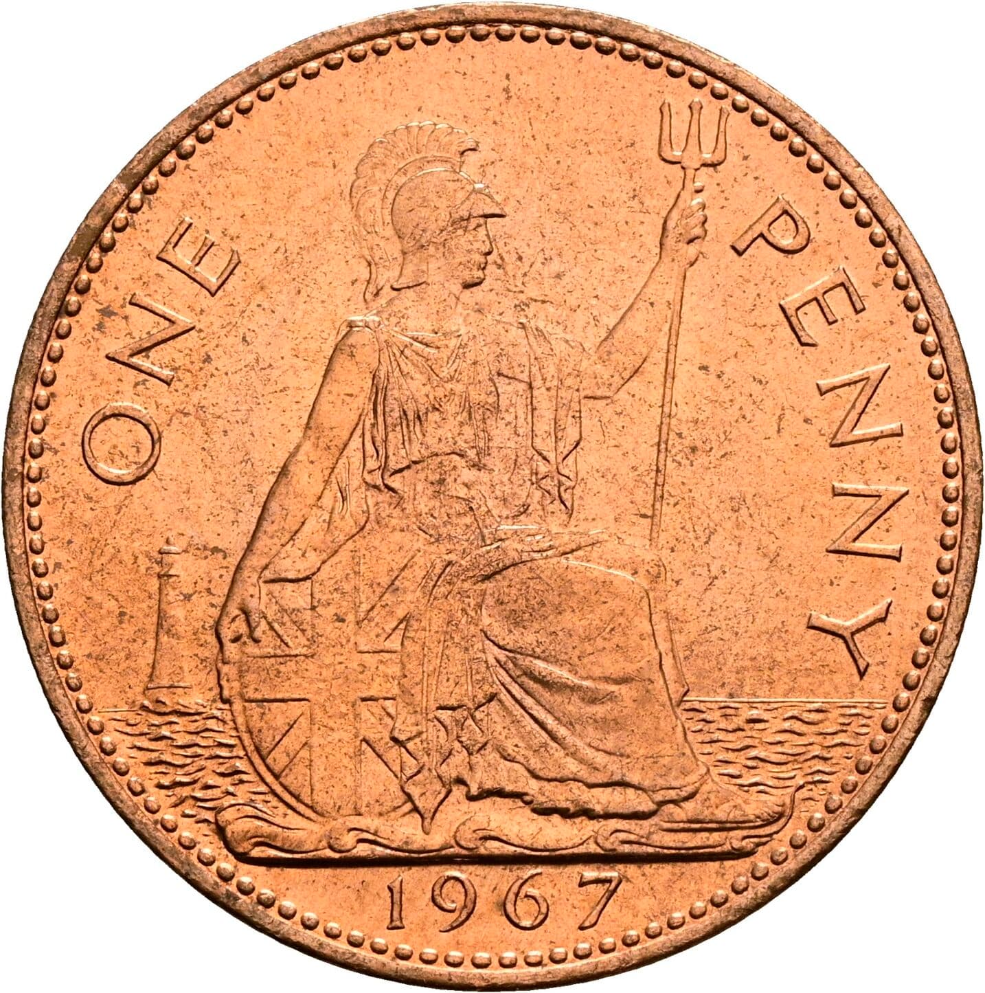 1 Penny Elisabeth II. 1952-2022 1967 – Rückseite
