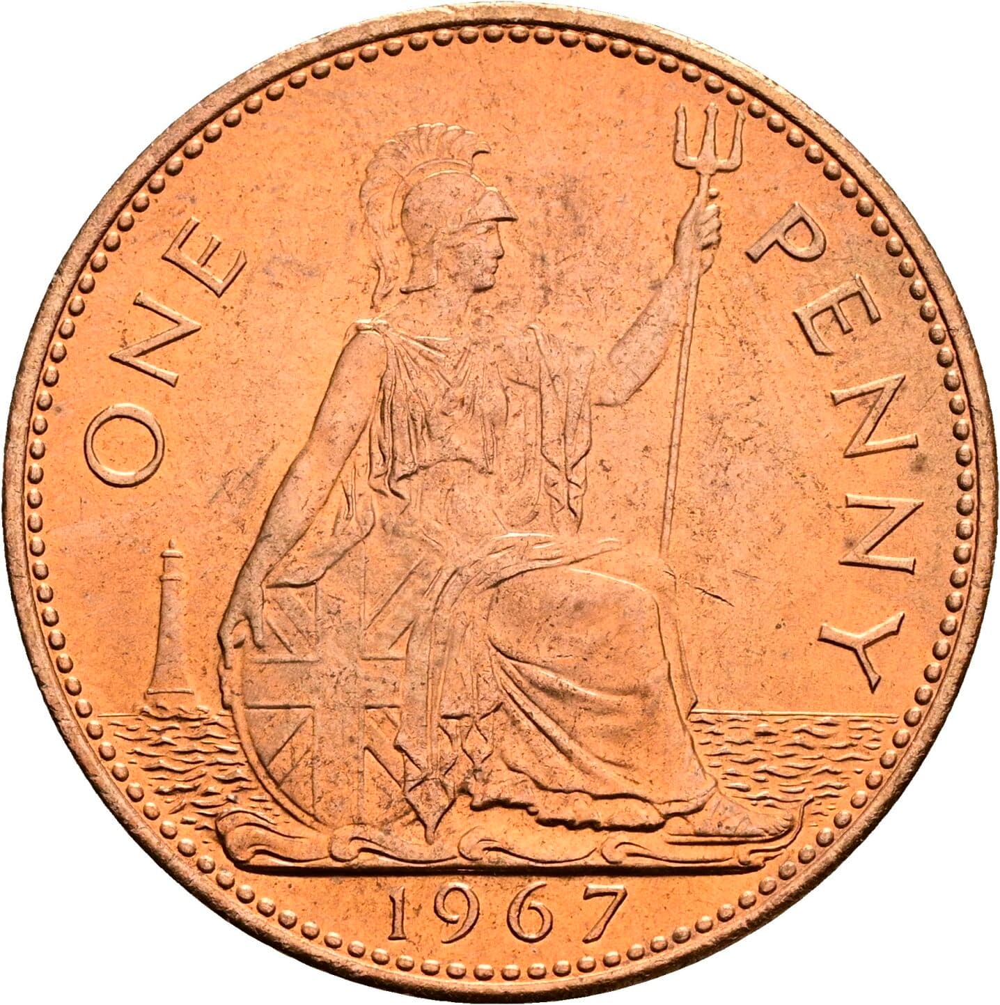 1 Penny Elisabeth II. 1952-2022 1967 – Rückseite
