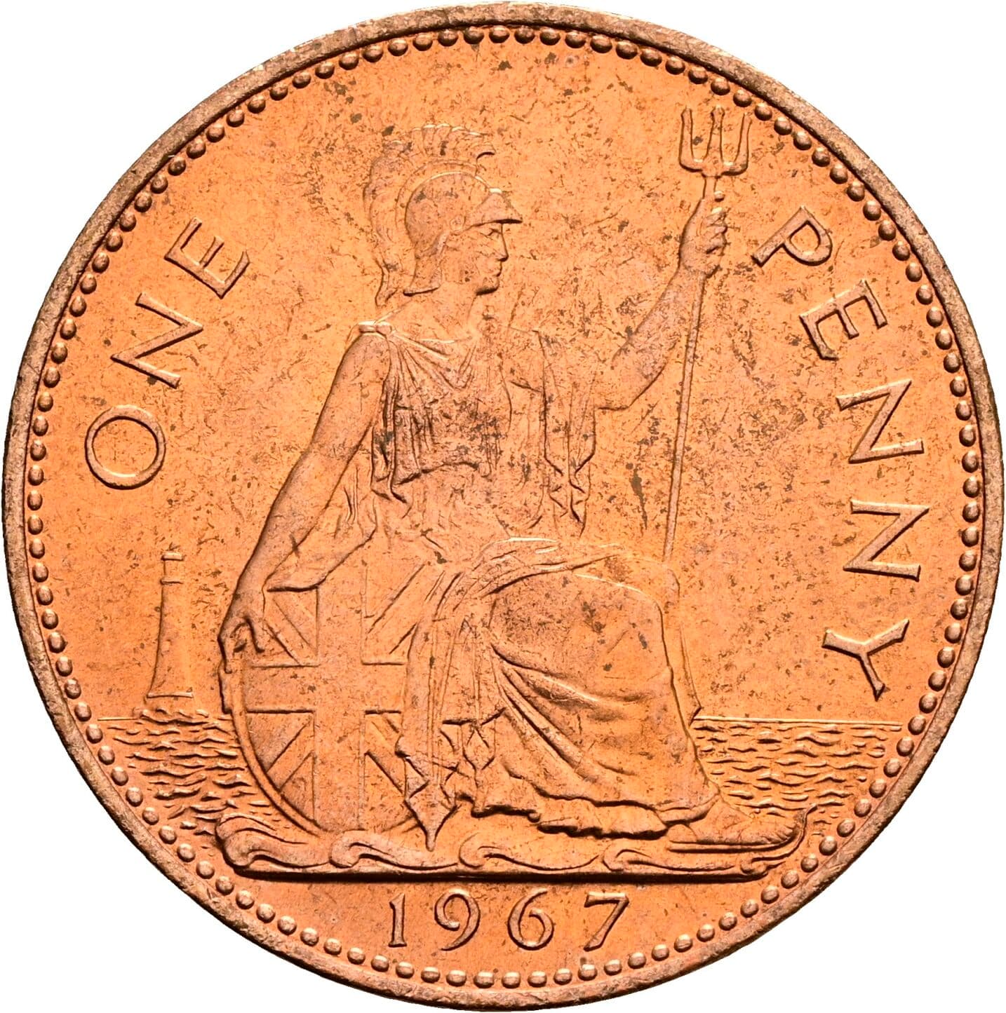 1 Penny Elisabeth II. 1952-2022 1967 – Rückseite