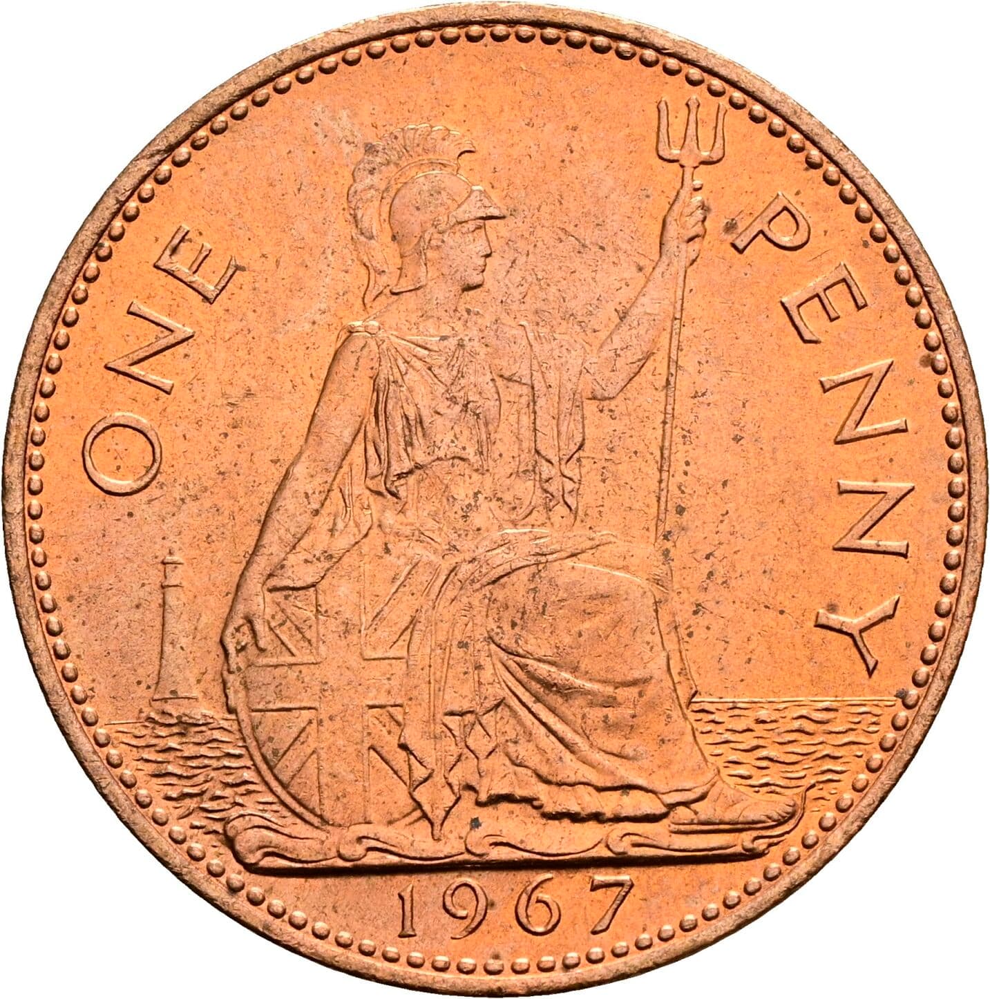 1 Penny Elisabeth II. 1952-2022 1967 – Rückseite