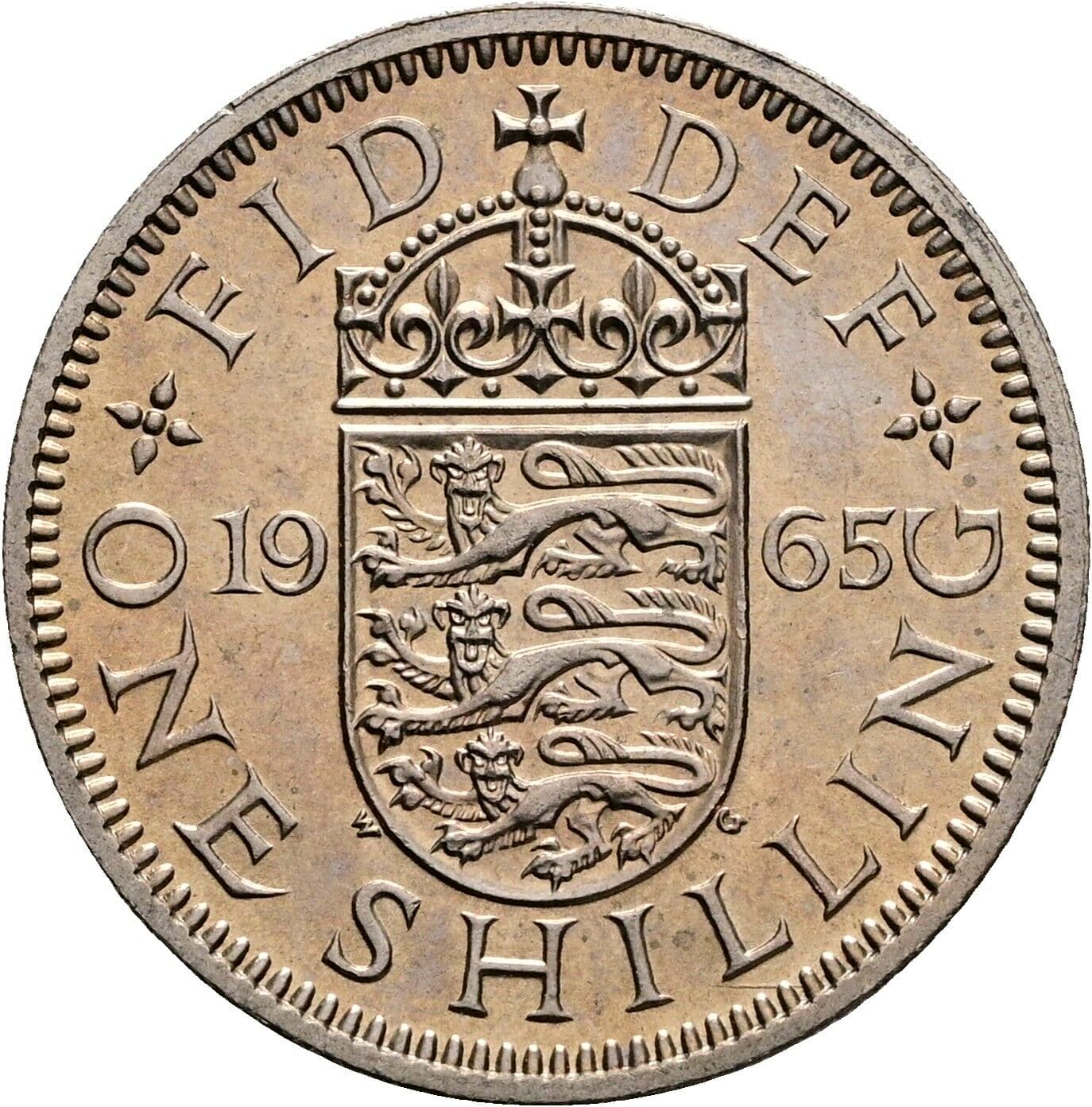 1 Shilling Elisabeth II. 1952-2022 1965 – Rückseite